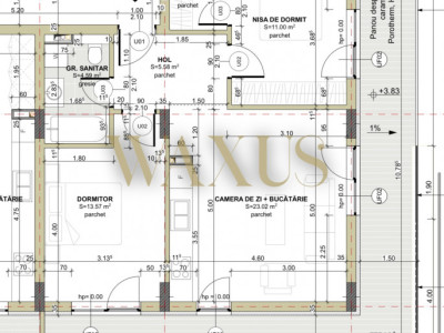  3 camere finisat 88,84 mp  , zona centrală, TVA INCLUS 