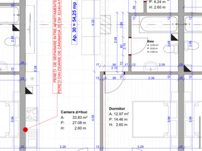 Apartament de 2 camere, 55 mp , TVA inclus , etaj 2/4