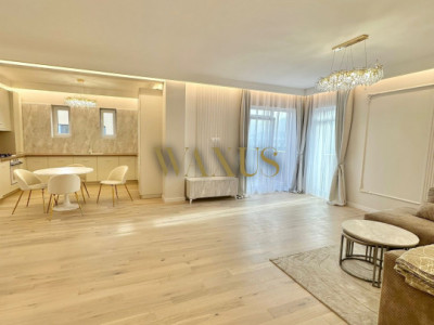 Apartament tip penthouse, 3 camere, 2 bai, 3 terase, 90mp, mobilat lux, parcare