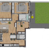 Apartament 4 camere, 2 bai, 89 mp, terasa, curte, garaj, zona Vivo imaginea mica 2 Apartament 4 camere, 2 bai, 89 mp, terasa, curte, garaj, zona Vivo thumb 2
