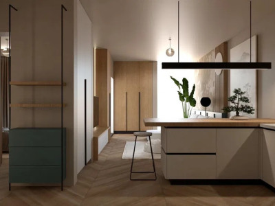Apartament semifinisat, 48mp, garaj subteran, terasa, Vivo / Floresti