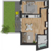 Apartament 2 camere, 51 mp, curte, garaj, zona Vivo imaginea mica 2 Apartament 2 camere, 51 mp, curte, garaj, zona Vivo thumb 2