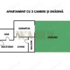 Apartament de 2 camere, balcon, grădina, zona Terra imaginea mica 8 Apartament de 2 camere, balcon, grădina, zona Terra thumb 8