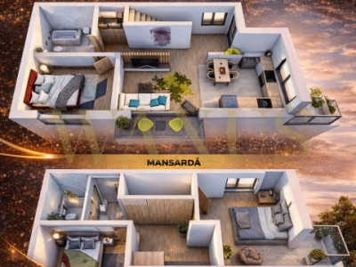 Apartament pe 2 Niveluri - SU 100MP I 3 Balcoane - zona Pod IRA 