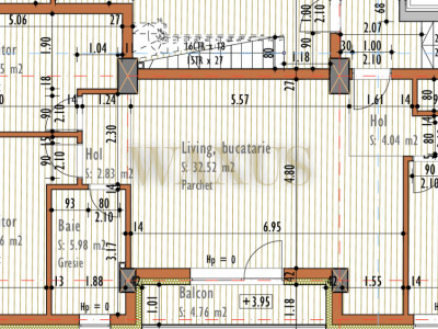 Apartament Semifinisat - SU 92,5MP I Balcon I Bloc Nou - Marasti