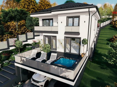 Casa la Rosu Demisol+Parter+Etaj,Teren 10 Ari zona Sud